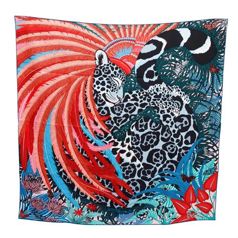 hermes jaguar quetzal scarf designer shirley|jaguar quetzal scarf.